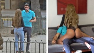 Forró venezuelai spiné barna tangában kapja meg a gazdag gringo faszát